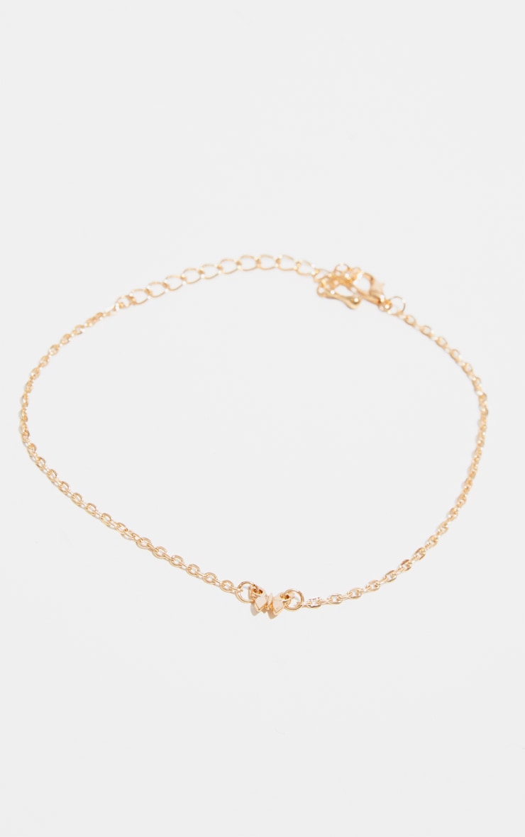 Gold Butterfly Delicate Chain Anklet image 4