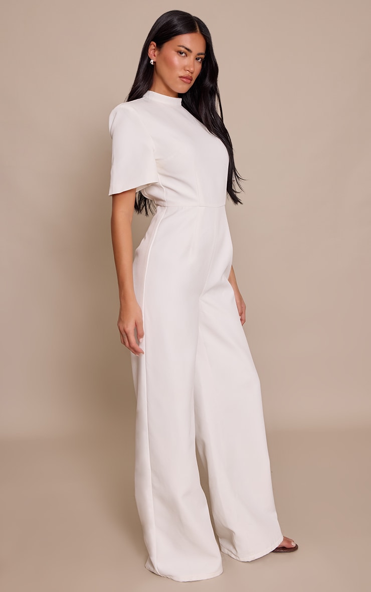 Combinaison de tailleur blanche à manches courtes image 3