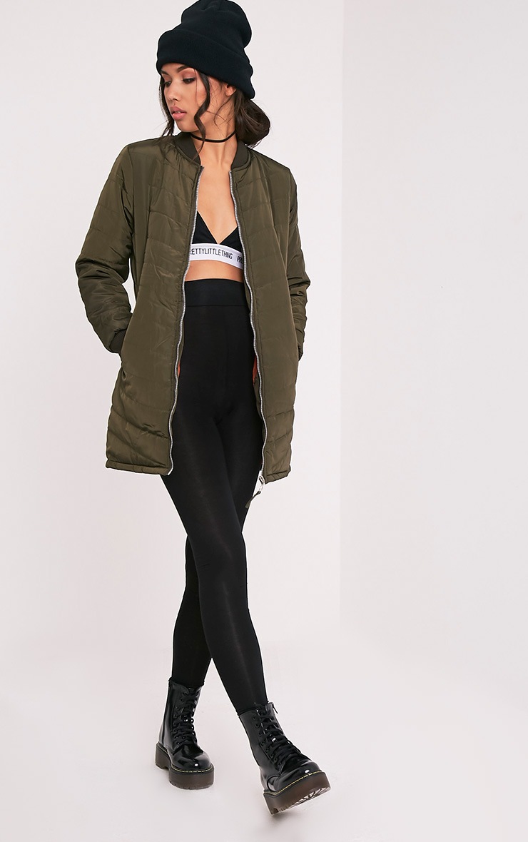 Dani Khaki Padded Coat Coats_Jackets PrettyLittleThing USA