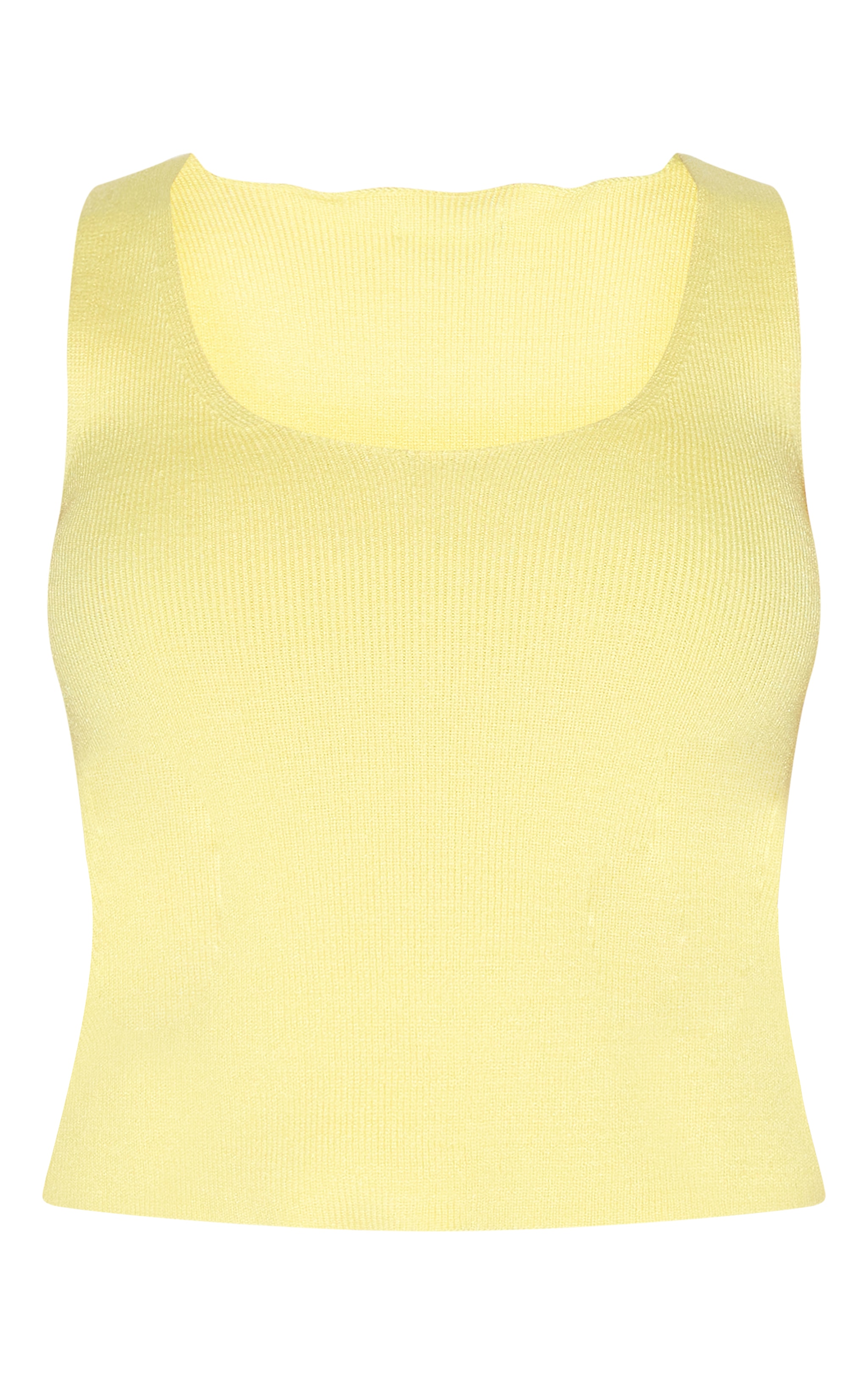Petite Lemon Knitted Scoop Neck Vest Top image 5