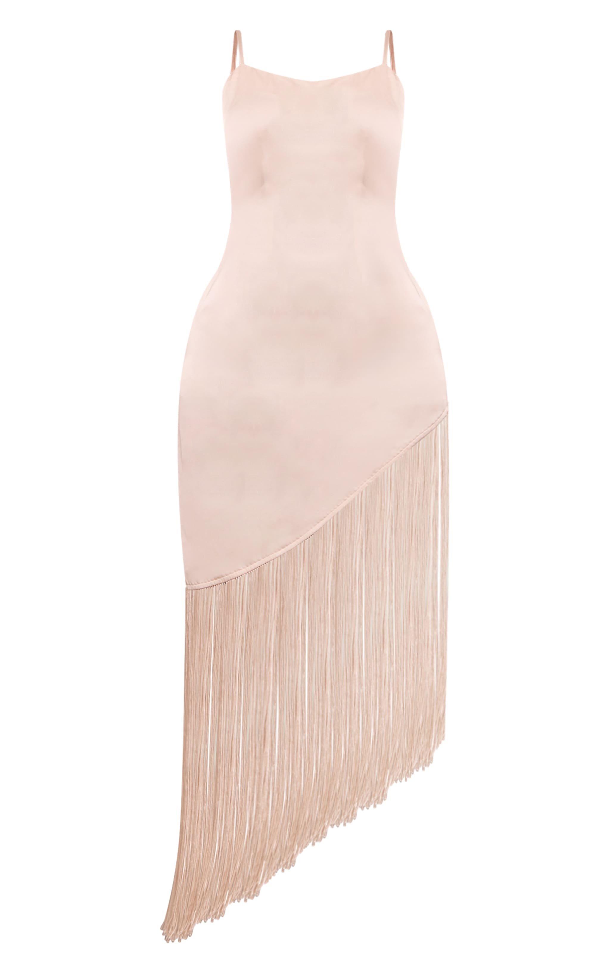 Petite  Champagne Tassel Detail Satin Maxi Dress image 5