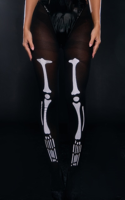 Tights Skeleton Print