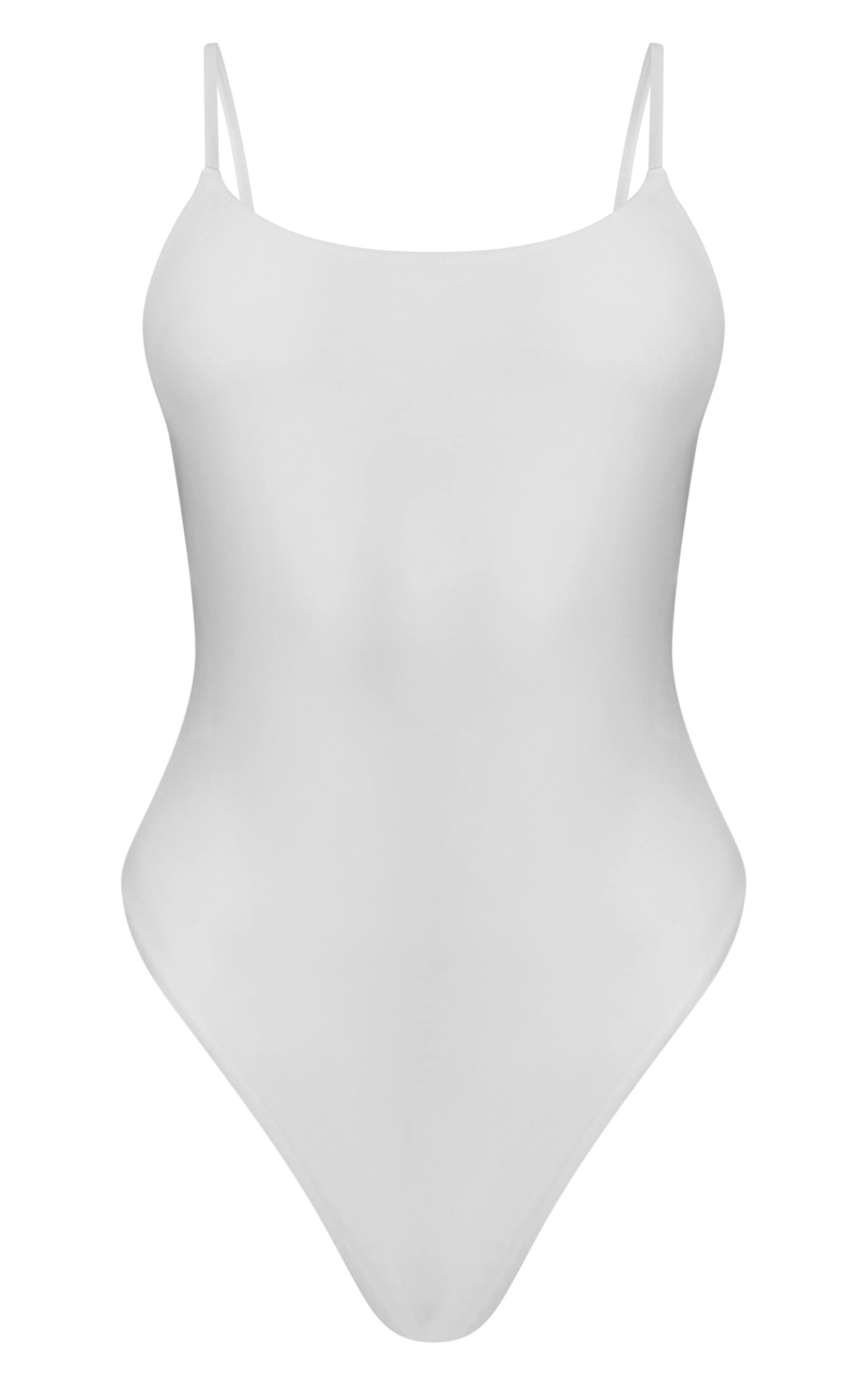 Cream Ruched Low Back Swimsuit image 5