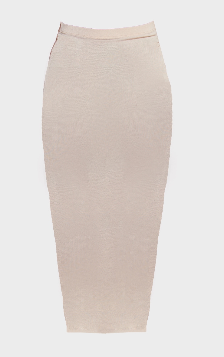 Stone Jersey Low Rise Maxi Skirt image 5