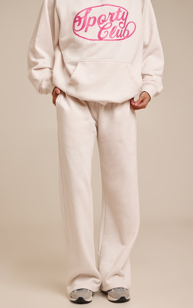 Cream Sports Club Cotton Fleece Straight Leg Sweatpants image 2