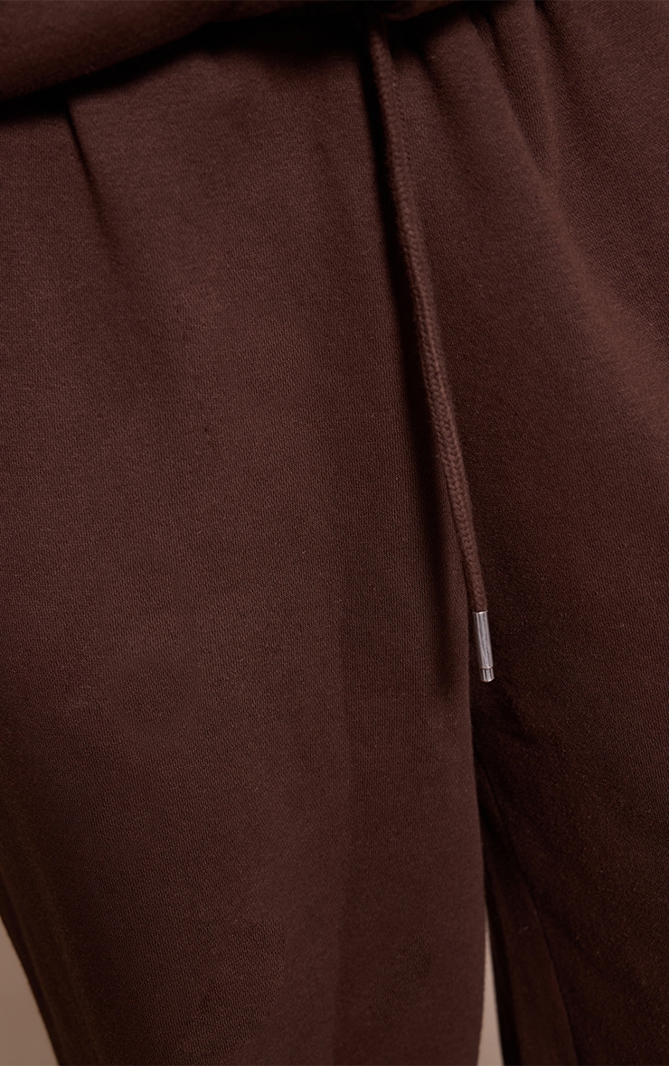 Petite Chocolate Wide Leg Elasticated Drawstring Sweatpants image 4