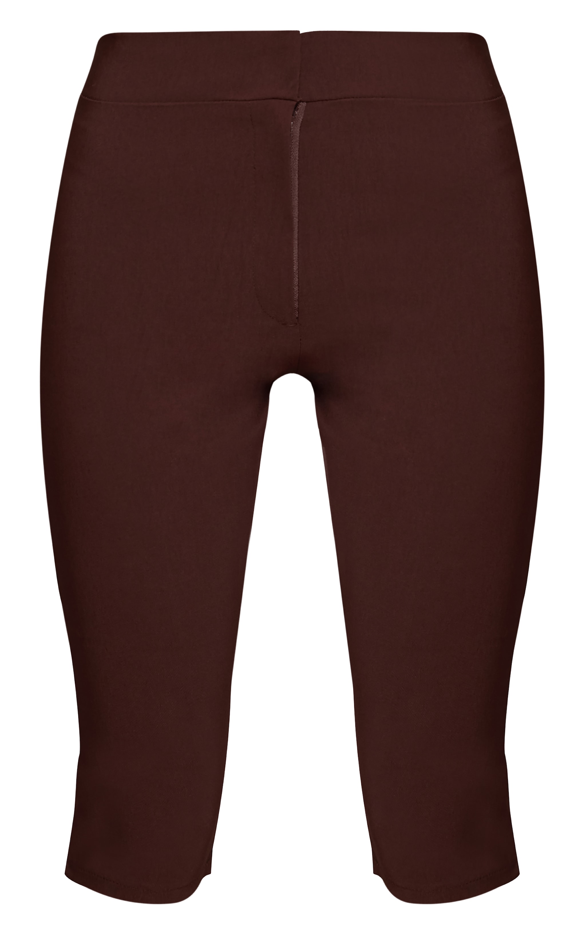 Dark Chocolate Stretch Woven Placket Detail Capri's image 5