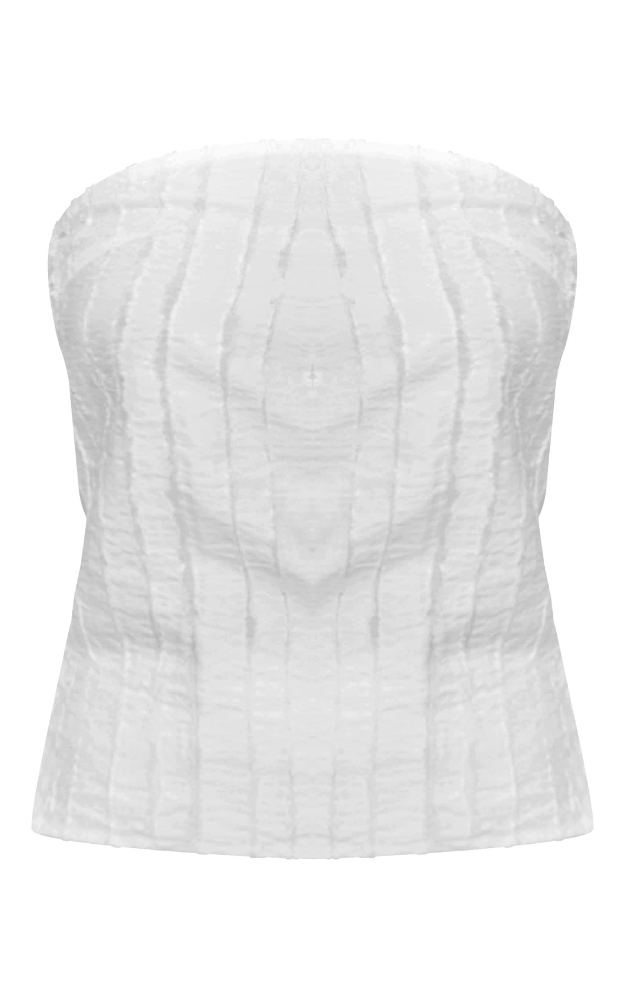 White Textured Frayed Mid Rise Maxi Skirt image 5