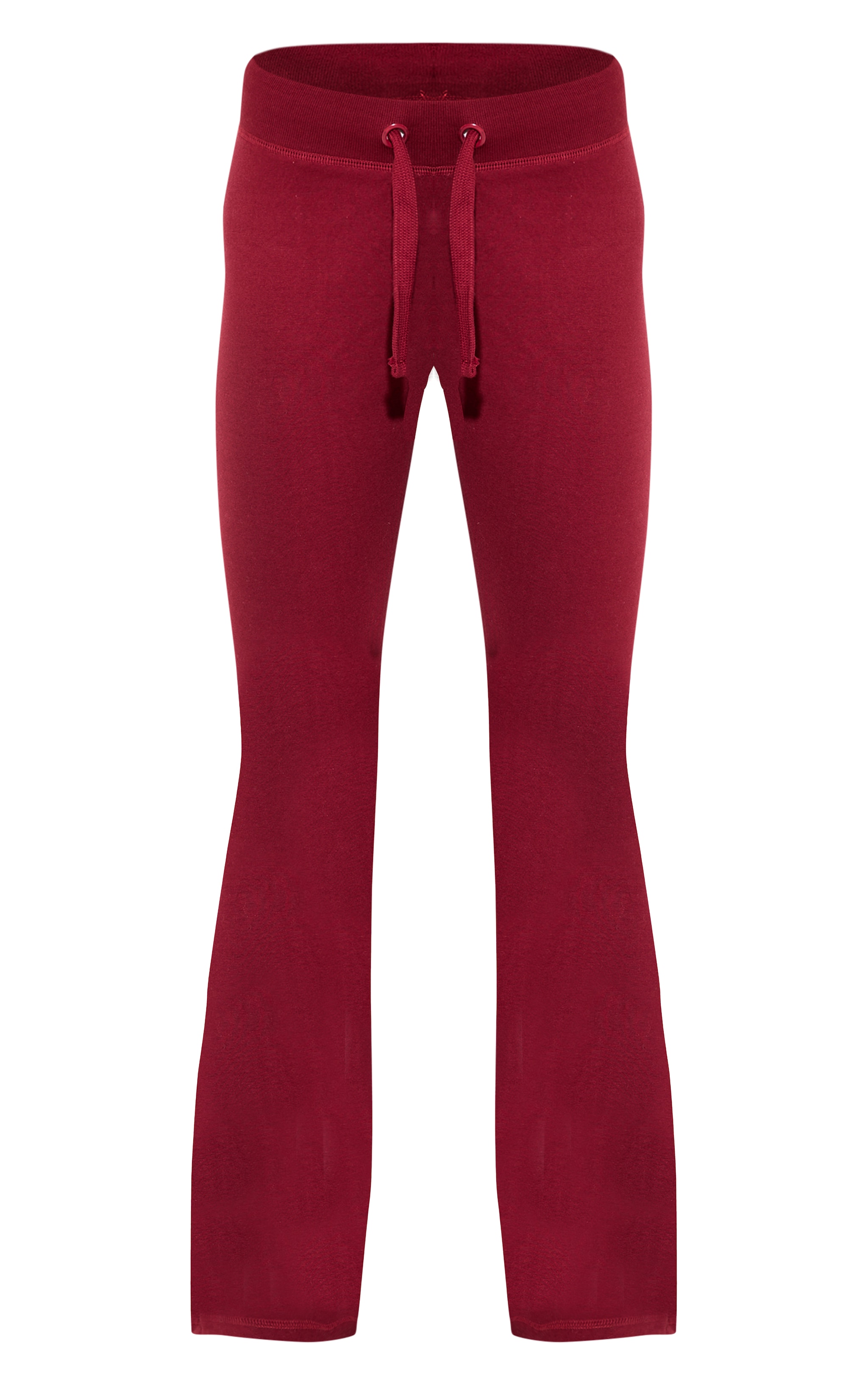 Burgundy Low Rise Skinny Flare Trousers image 5