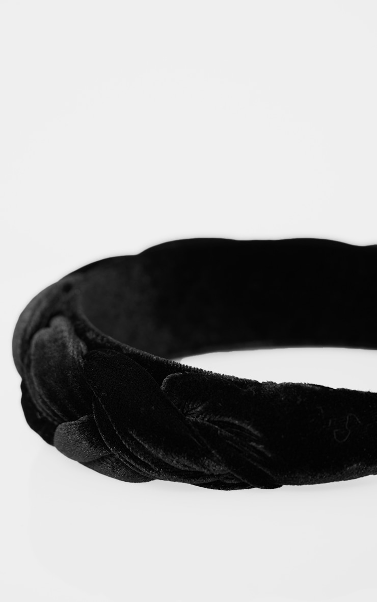 Black Velvet Twist Headband image 3