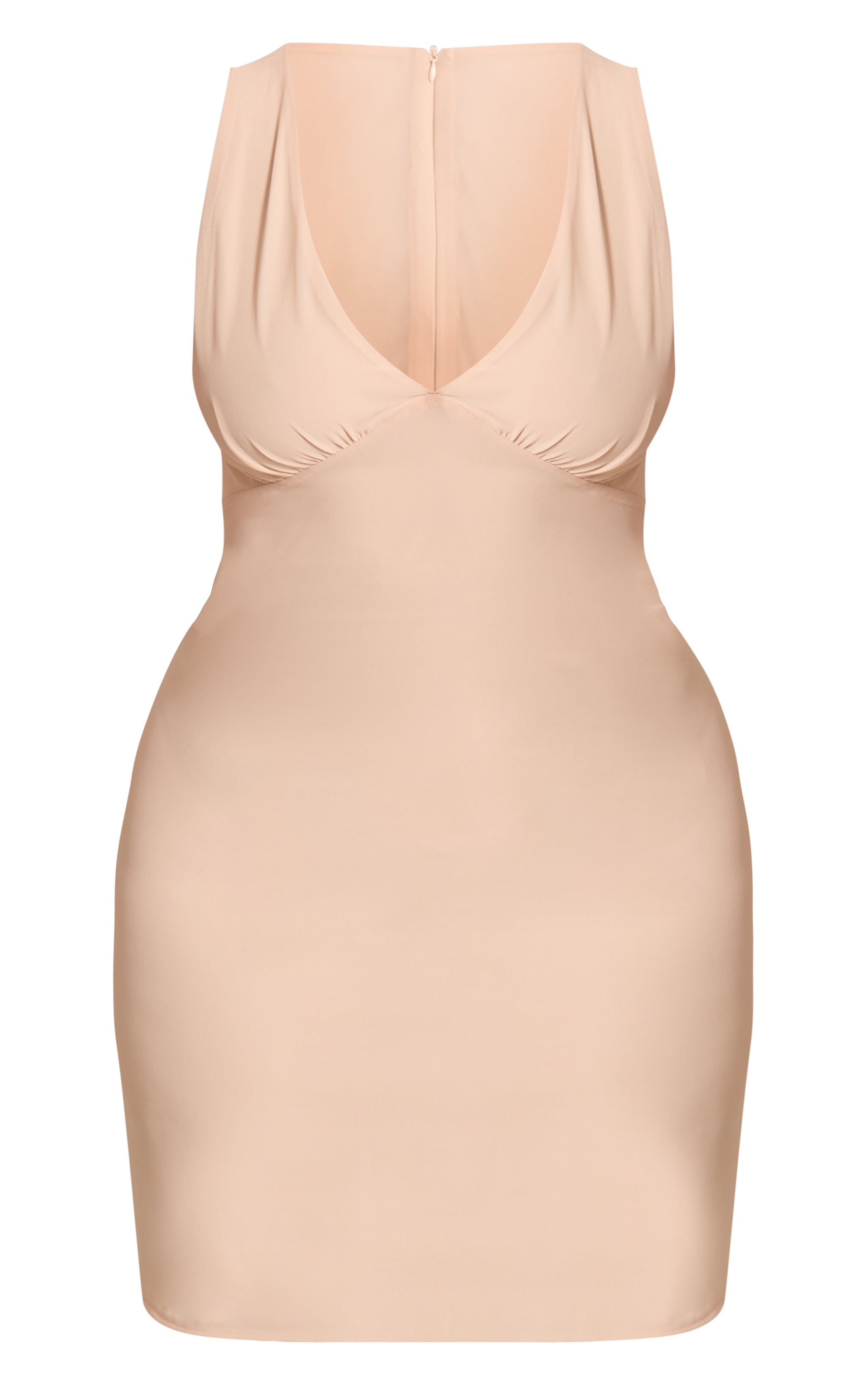 Shape Mini robe en mousseline de soie crème au beurre à décolleté devant image 5