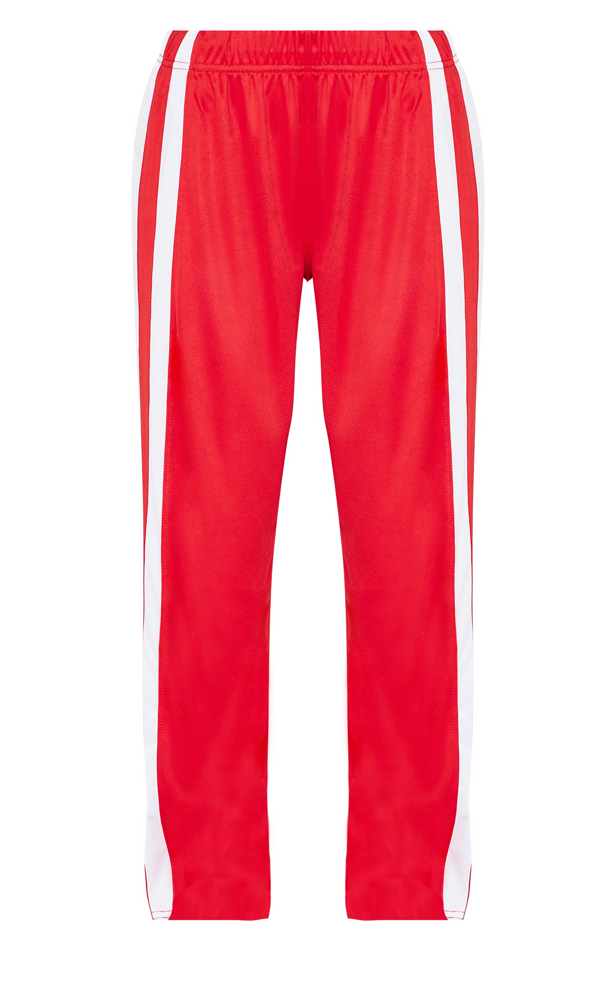 Petite Red Stripe Detail Wide Leg Track Pants image 5
