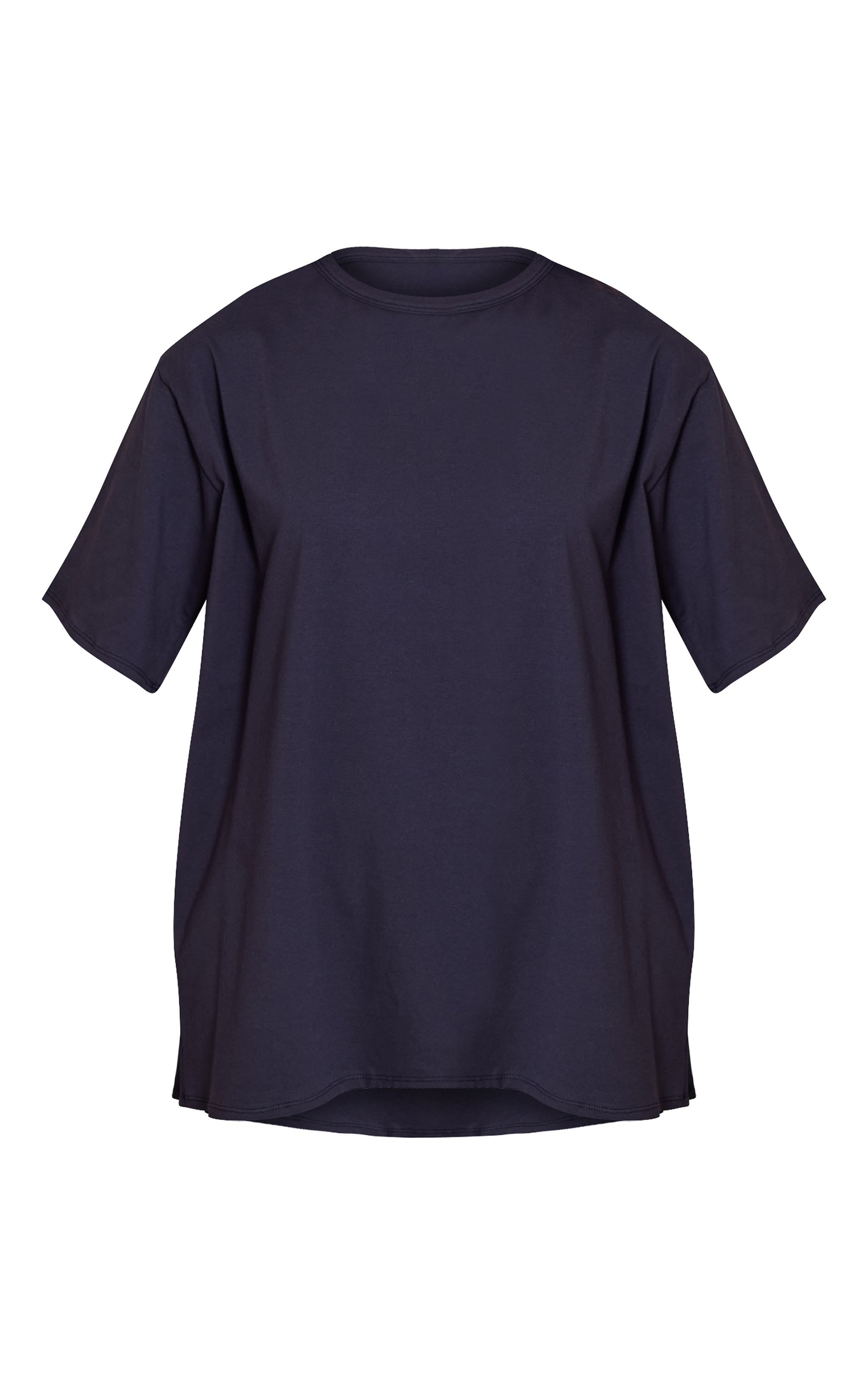T-shirt basique oversize en coton bleu marine image 5