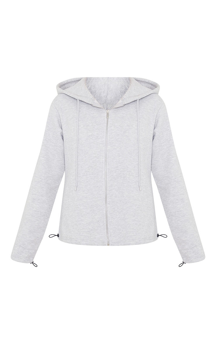 Ash Grey Oversized Zip Through Sweatshirt image 5