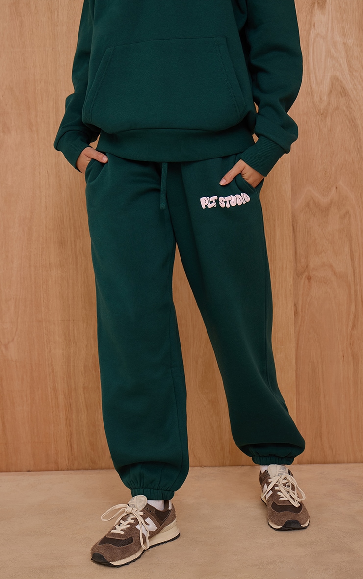 Pine Green PLT Studio Print Cuffed Sweatpants image 2