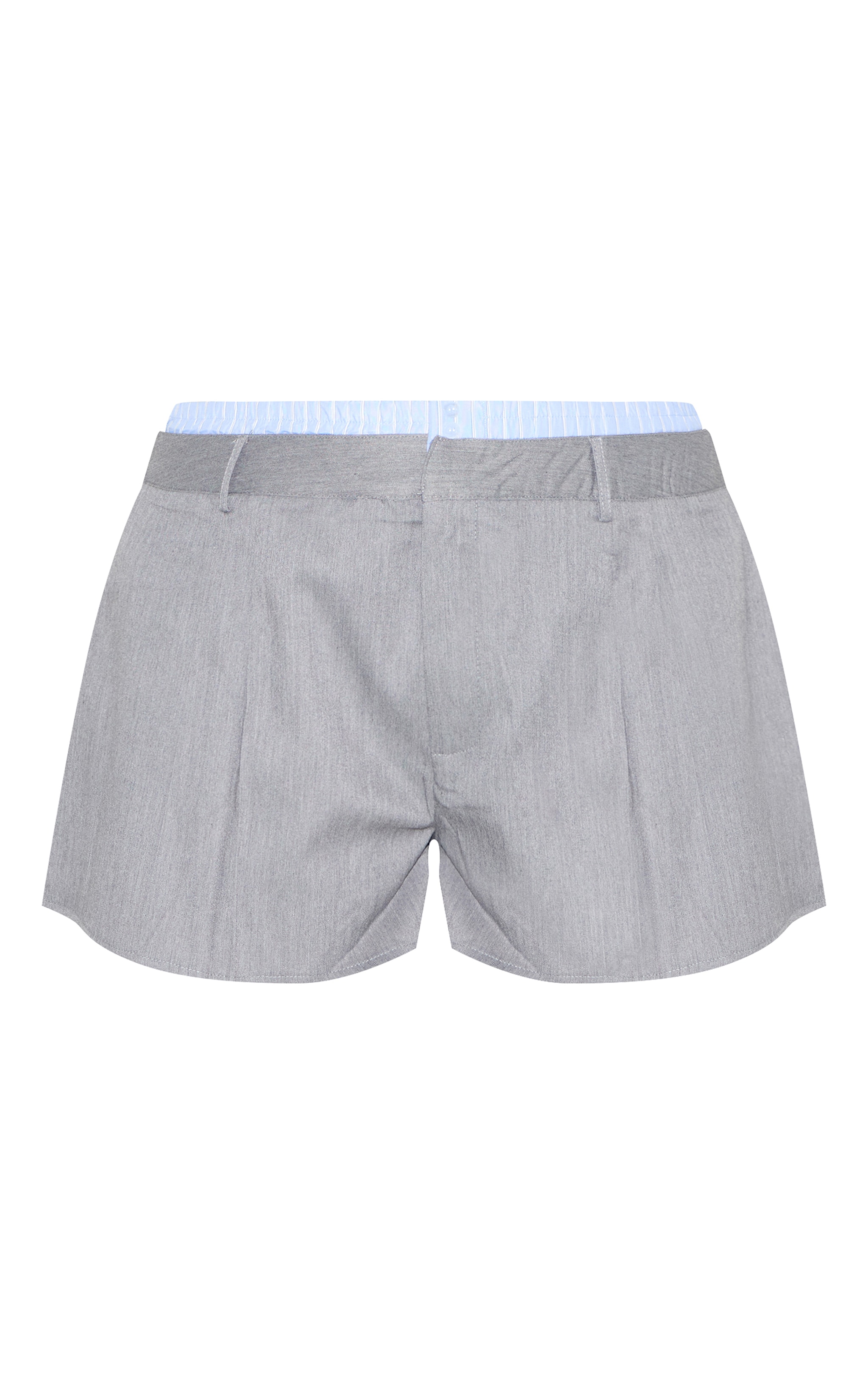 Plus Court Tailleur Gris Tissé à Rayures Contrastées image 6