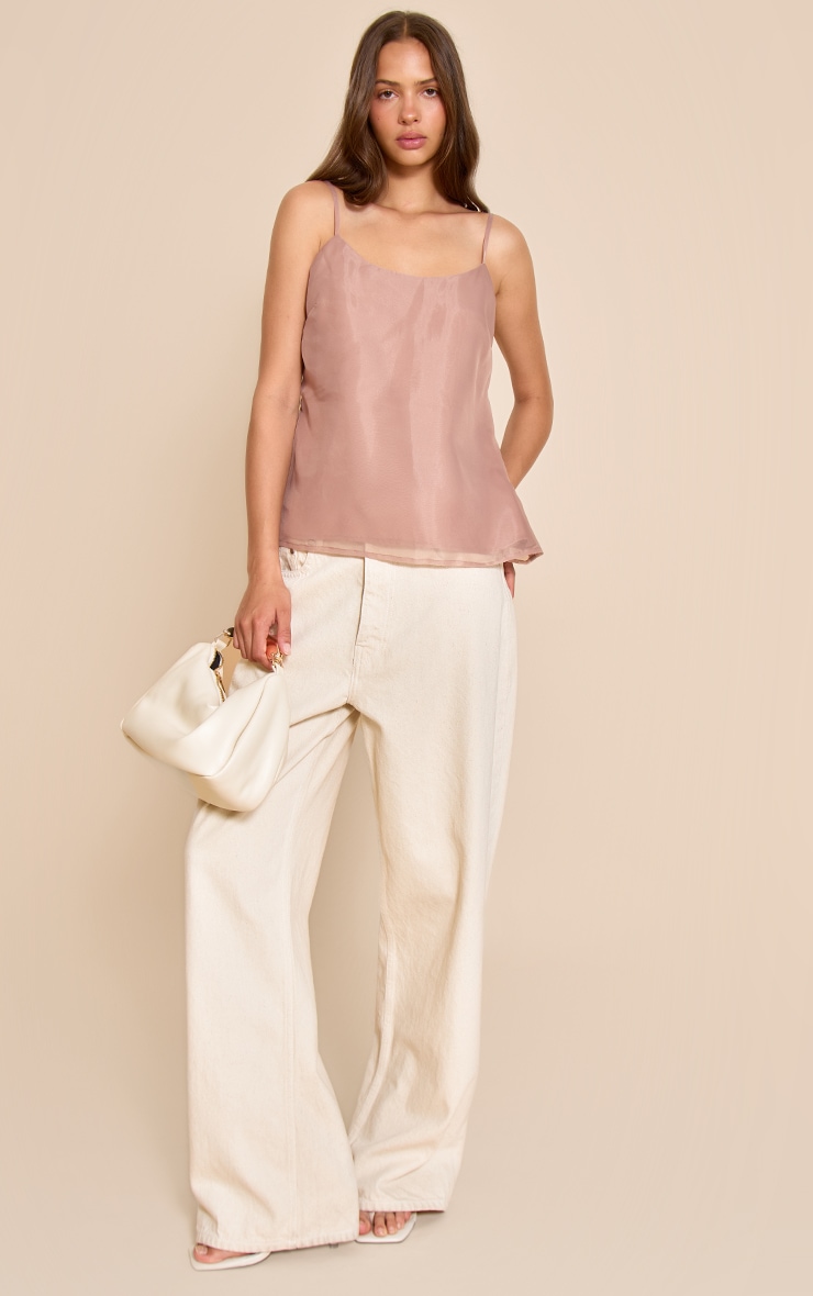 Mauve Chiffon Strappy Cami Top image 3