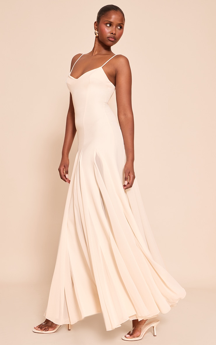 Cream Strappy Maxi Dress image 3