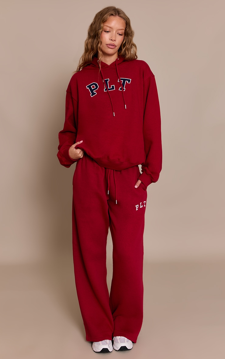 Red Logo Oversized Wide Leg Sweatpants image 2
