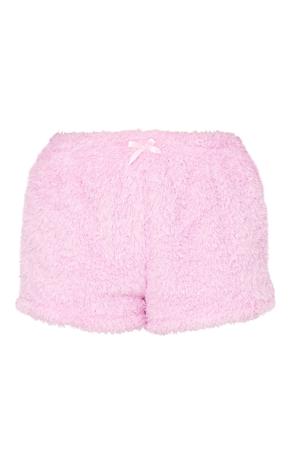 Pink Cosy Fleece Pj Shorts