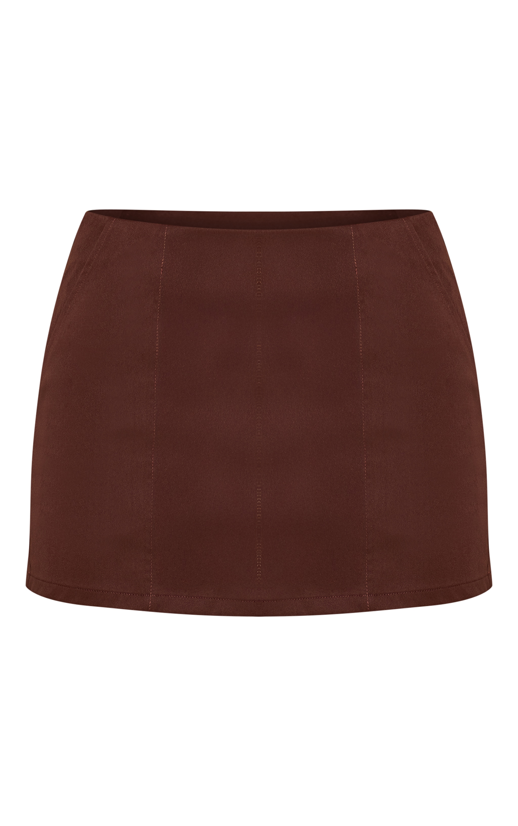 Petite Chocolate Seam Detail Tailored Mini Skirt  image 6