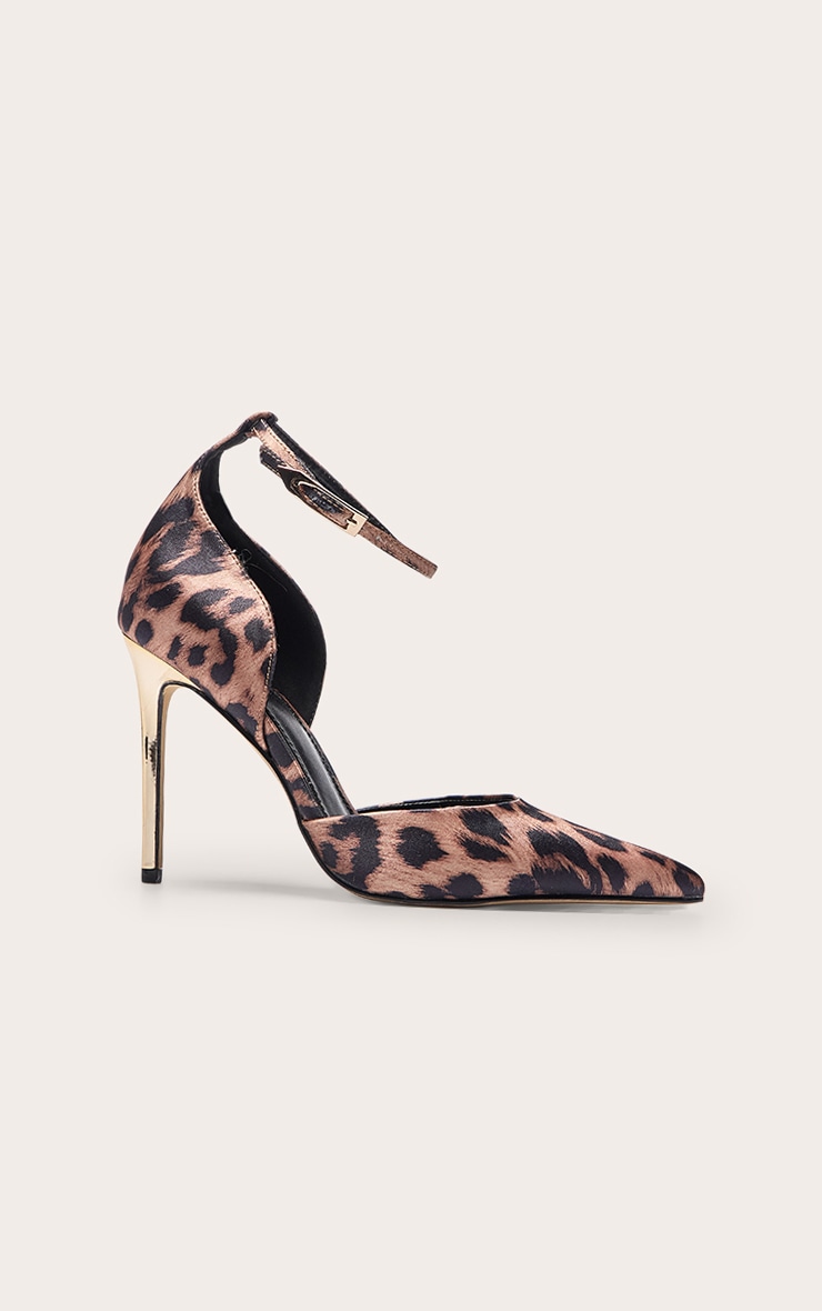 Leopard Print Crinkle PU V Cut Court Heels image 2