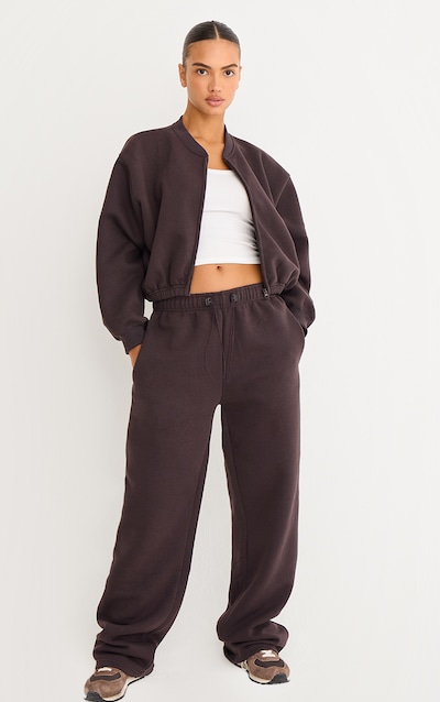 Dark Chocolate Drawcord Hem Oversized Sweatpants