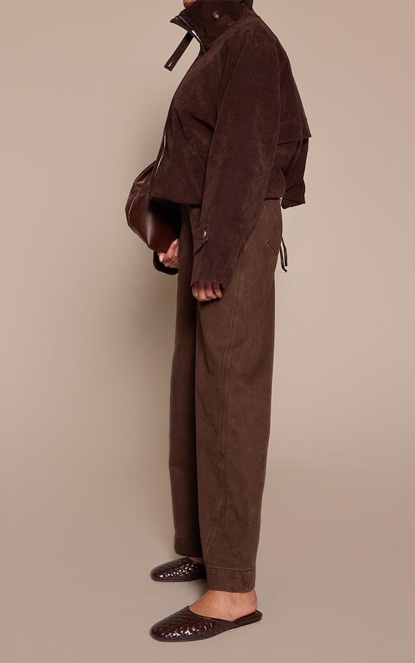 Chocolate Hand Woven Ballet Flat Mule