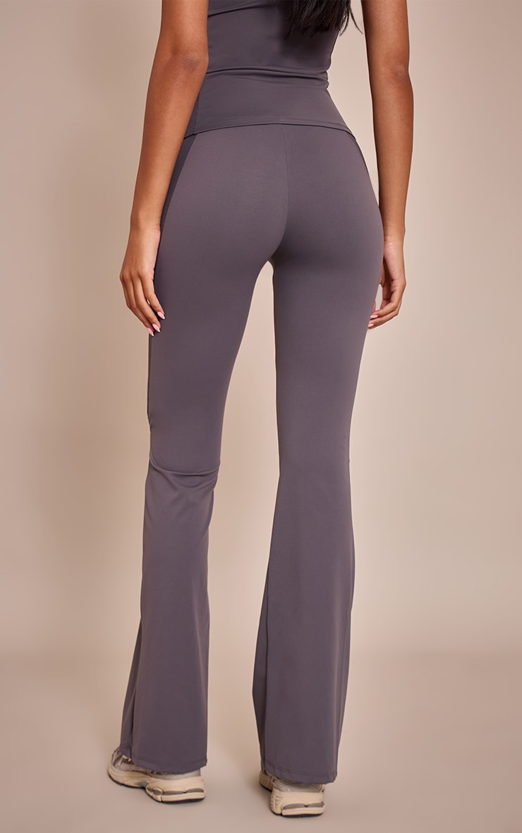 Tall Charcoal Sculpt Rib Panel Yoga Flares image 3