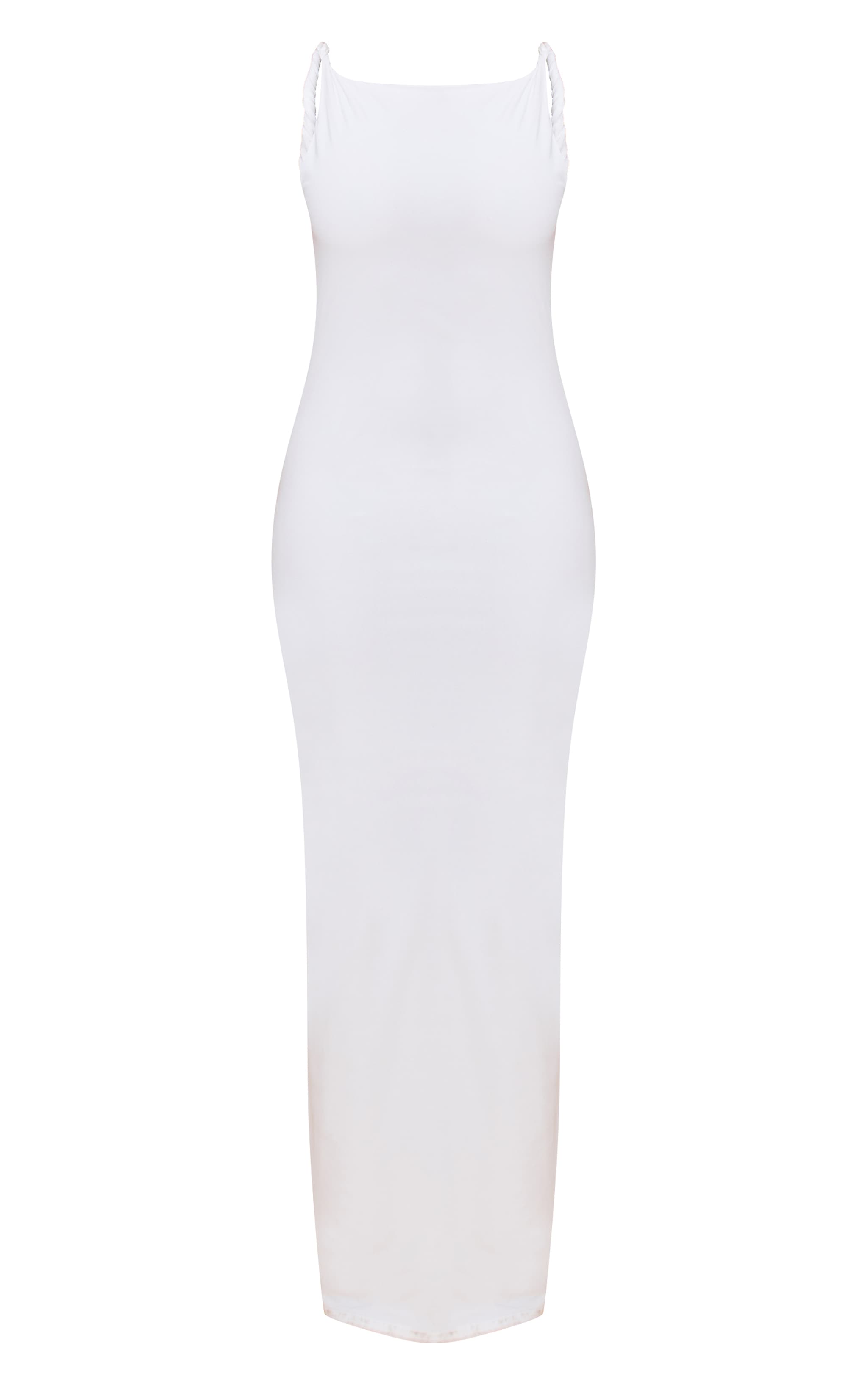 Shape white Boat Neck Twist Shoulder Cowl Back Maxi Dress image 5