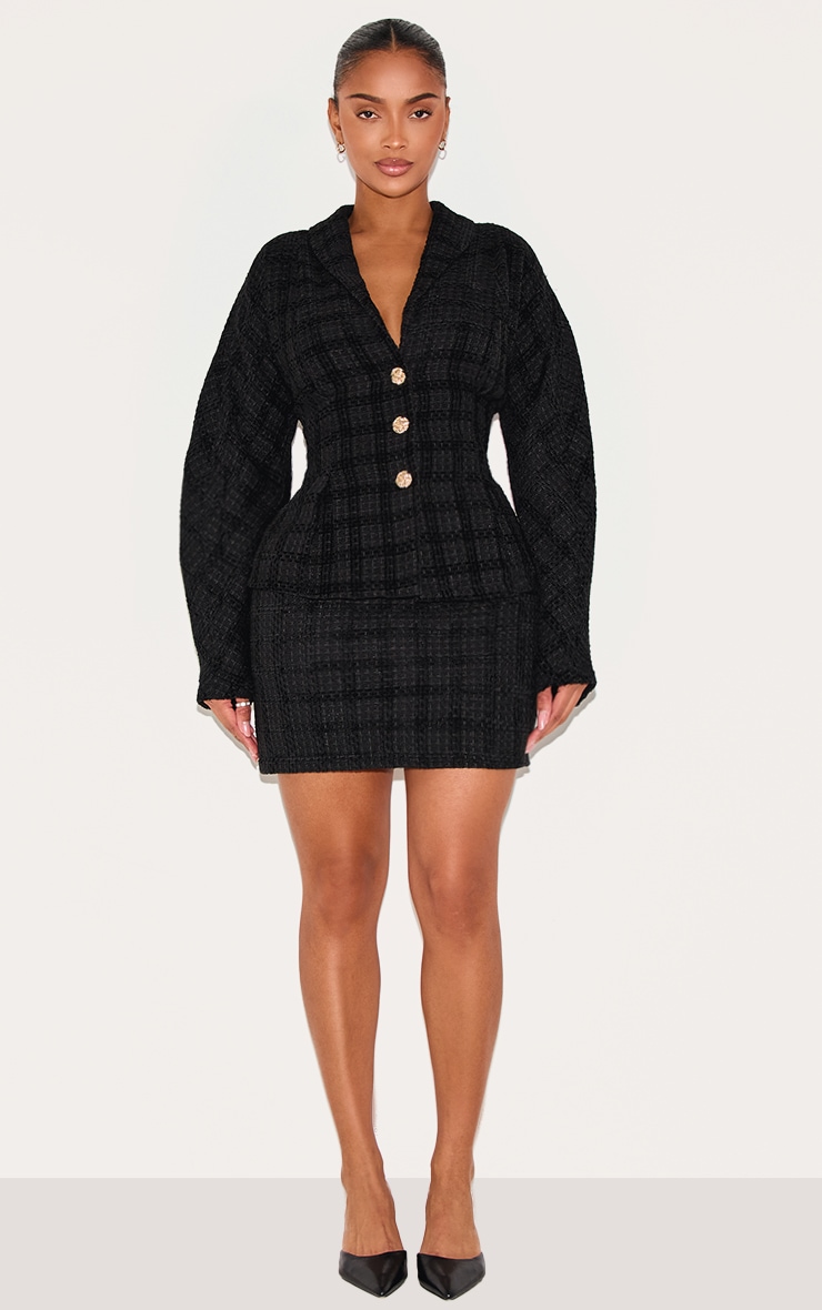 Shape Black Boucle Mini Skirt image 1