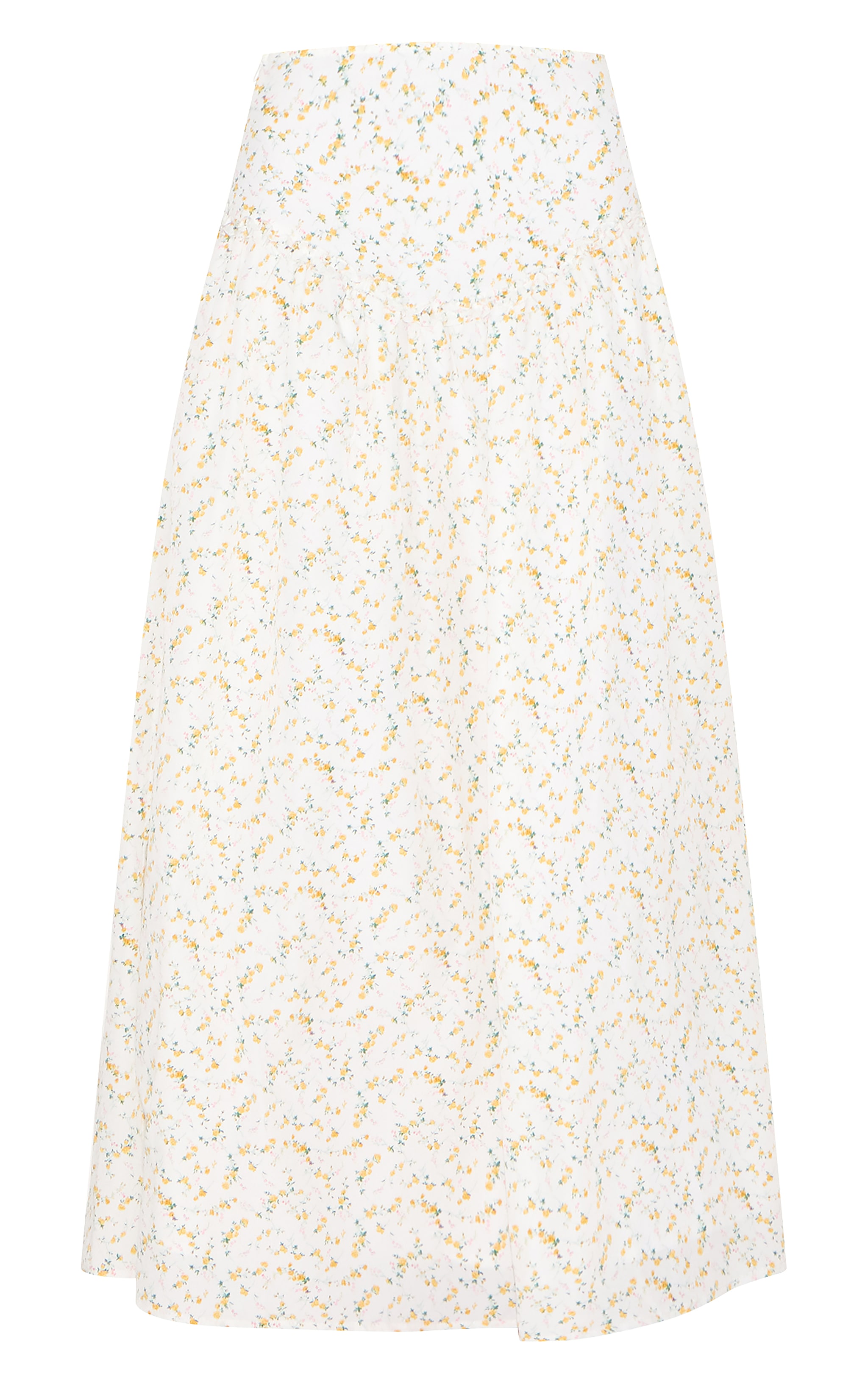 Jupe longue volumineuse blanche imprimé petites fleurs image 5
