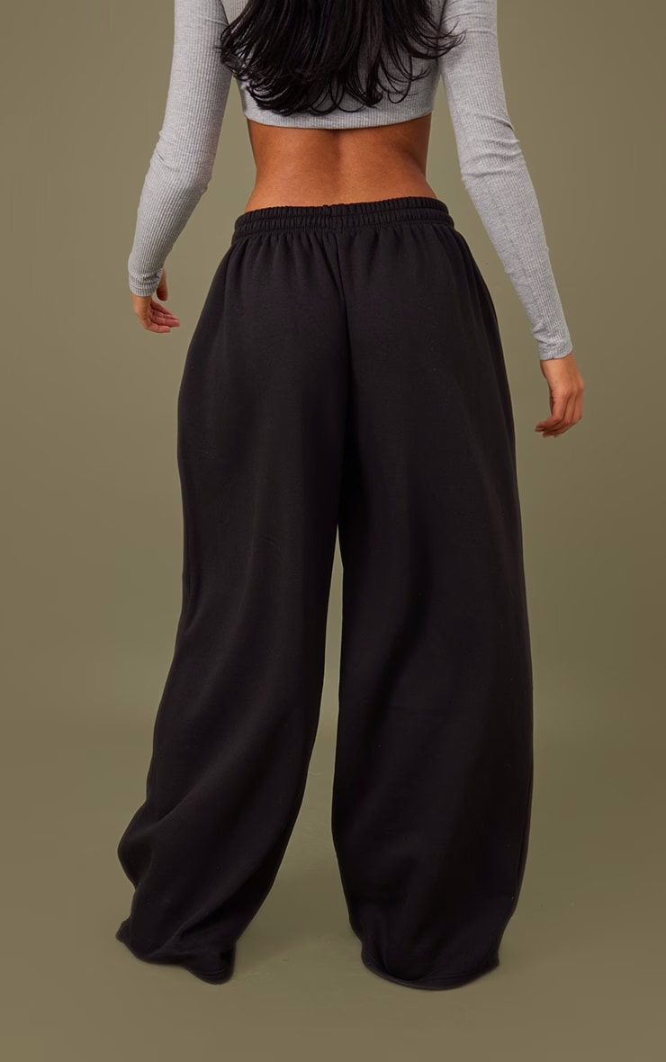 Tall Black Super Wide Leg Sweatpants image 3
