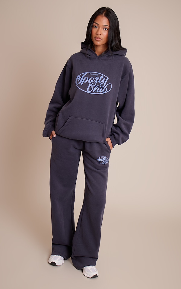 Tall Navy Sports Club Cotton Fleece Straight Leg Sweatpants