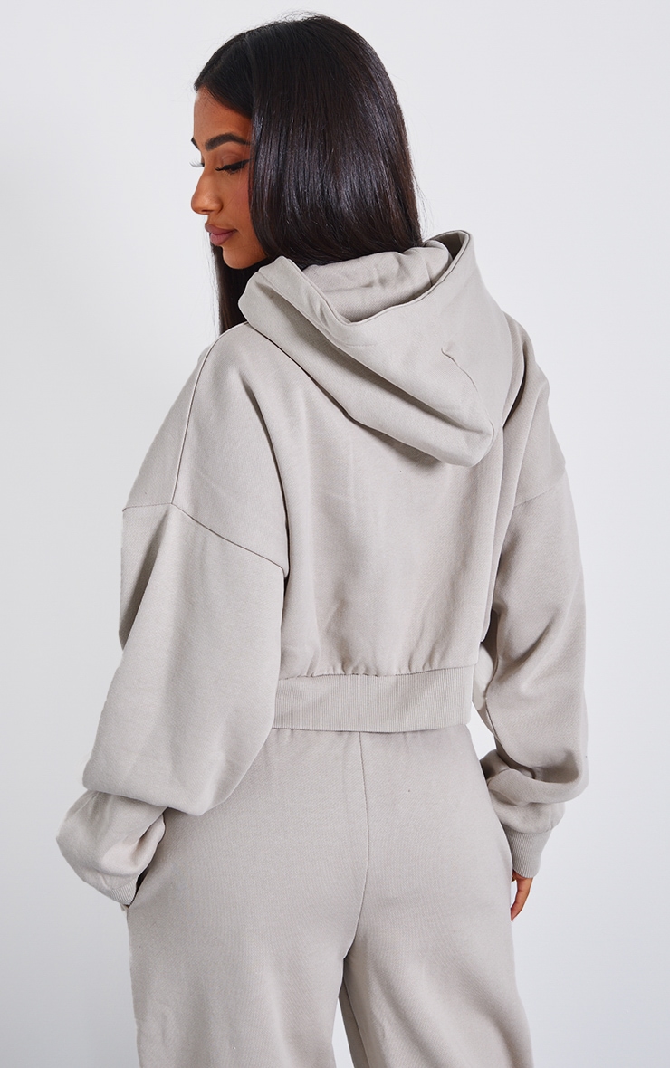 Petite Premium Stone Printed Boxy Hoodie image 2