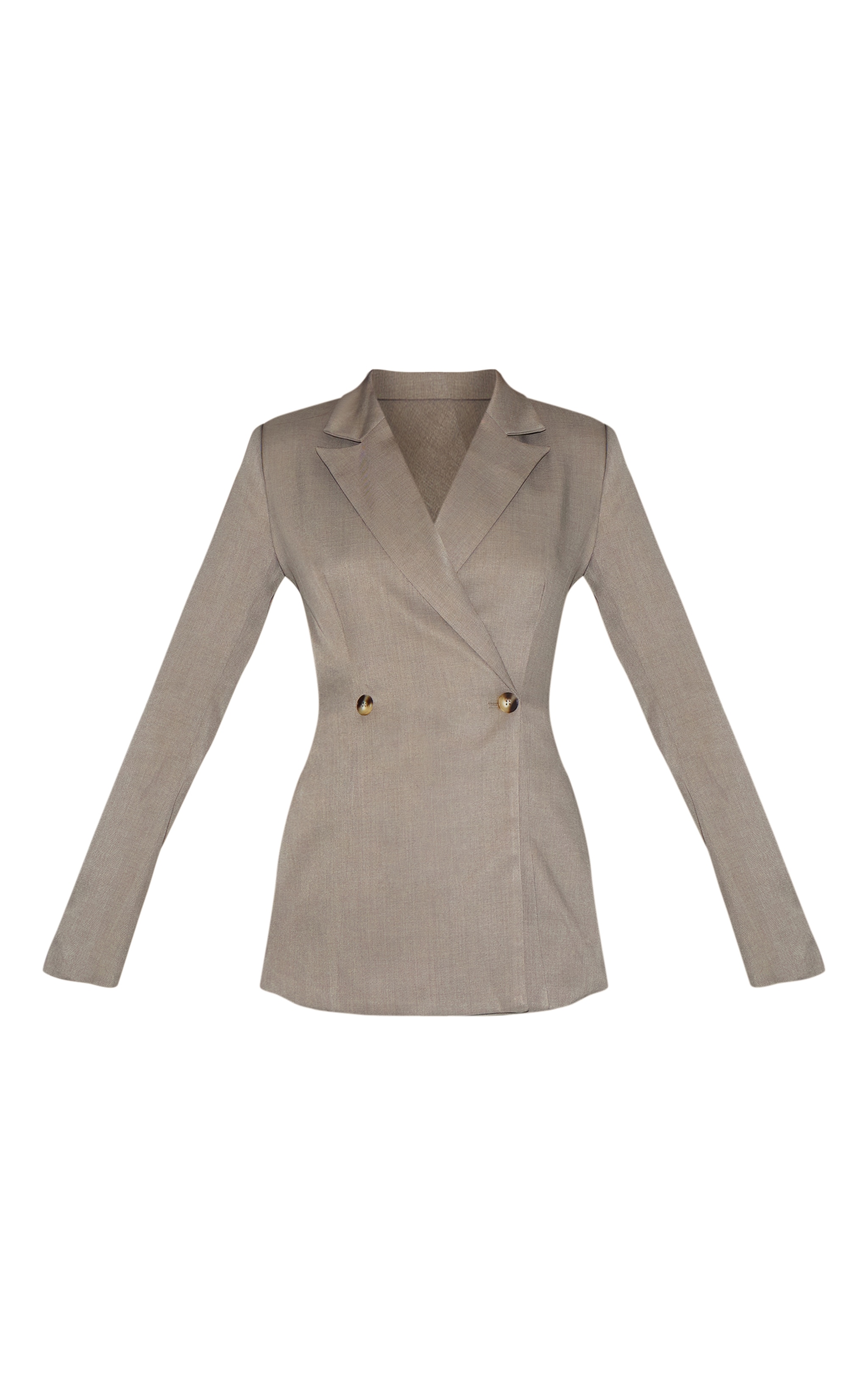 Tall Blazer de tailleur ajusté tissé deluxe taupe à taille cintrée image 5