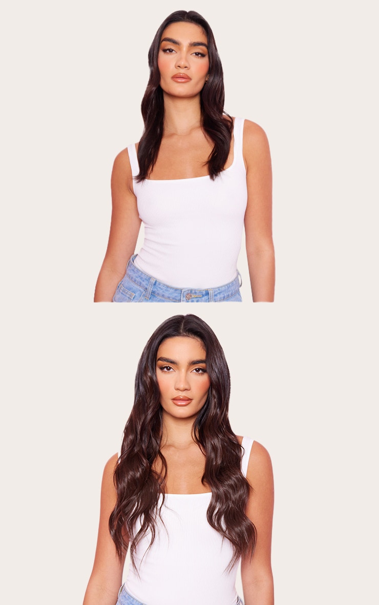 Lullabellz Super Thick 22" 5 Piece Wave Hair Extensions Chocolate Brown image 3