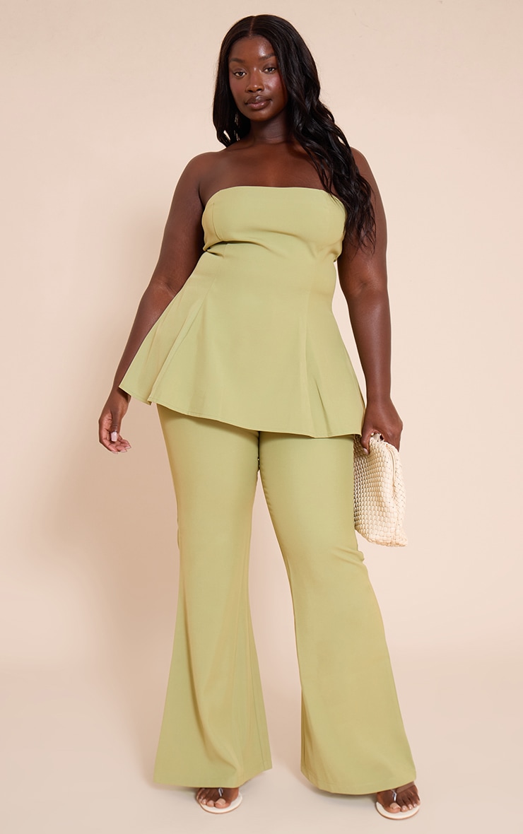 Plus Olive Bandeau A-line Top image 3