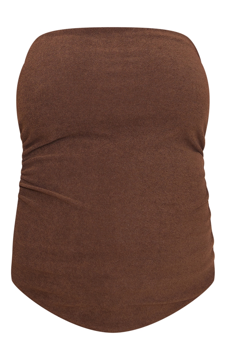 Maternity Chocolate Towelling Bandeau Top image 5