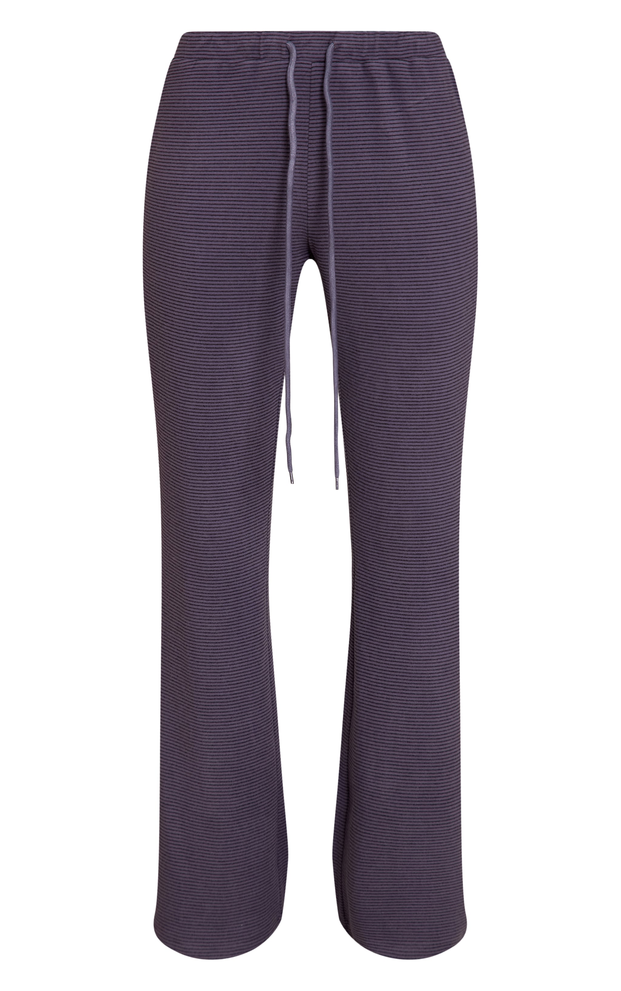 Grey Soft Fleece Pinstripe Skinny Flare Pant image 5