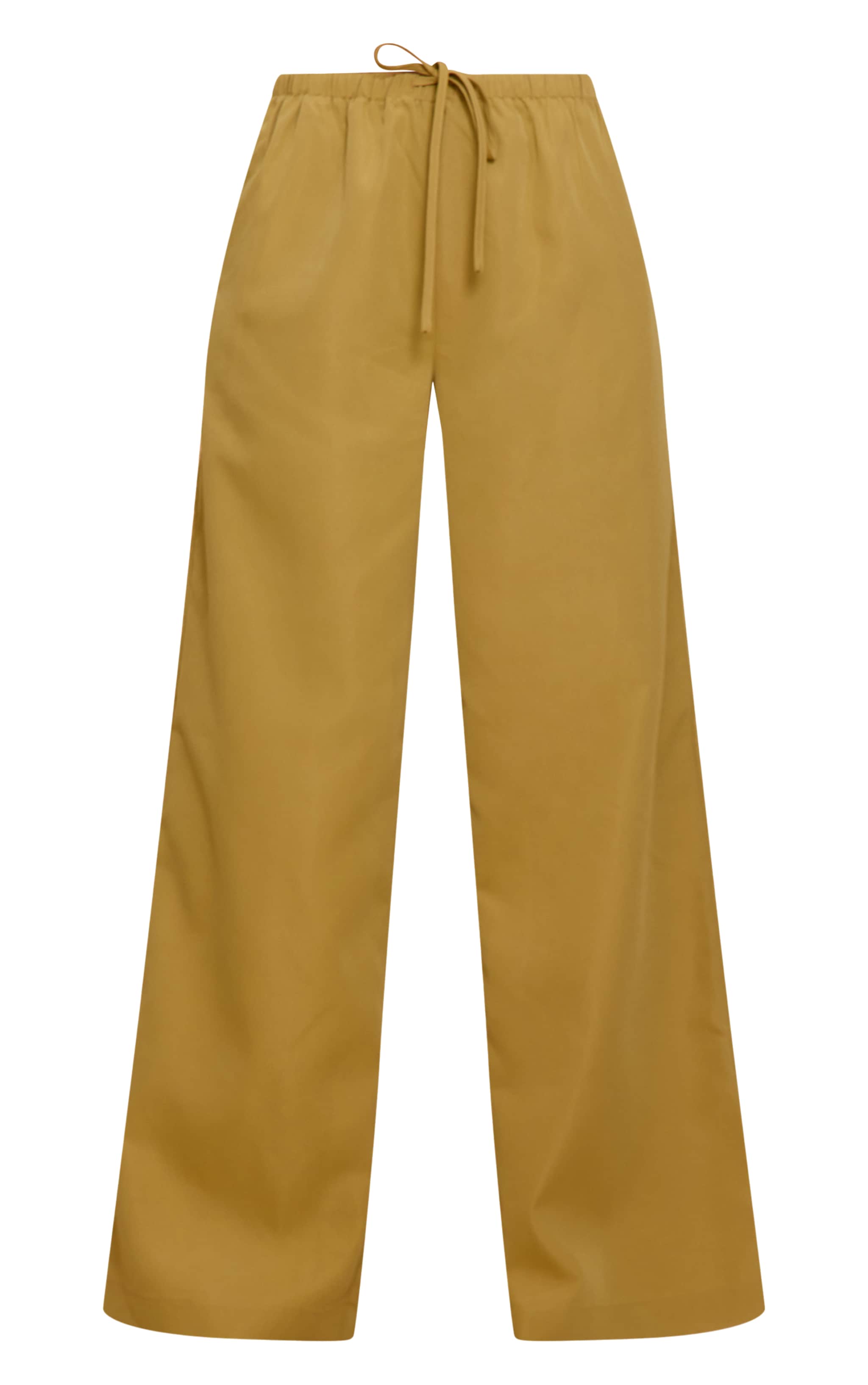 Sand Tailored Wide Leg Drawstring Pants image 5
