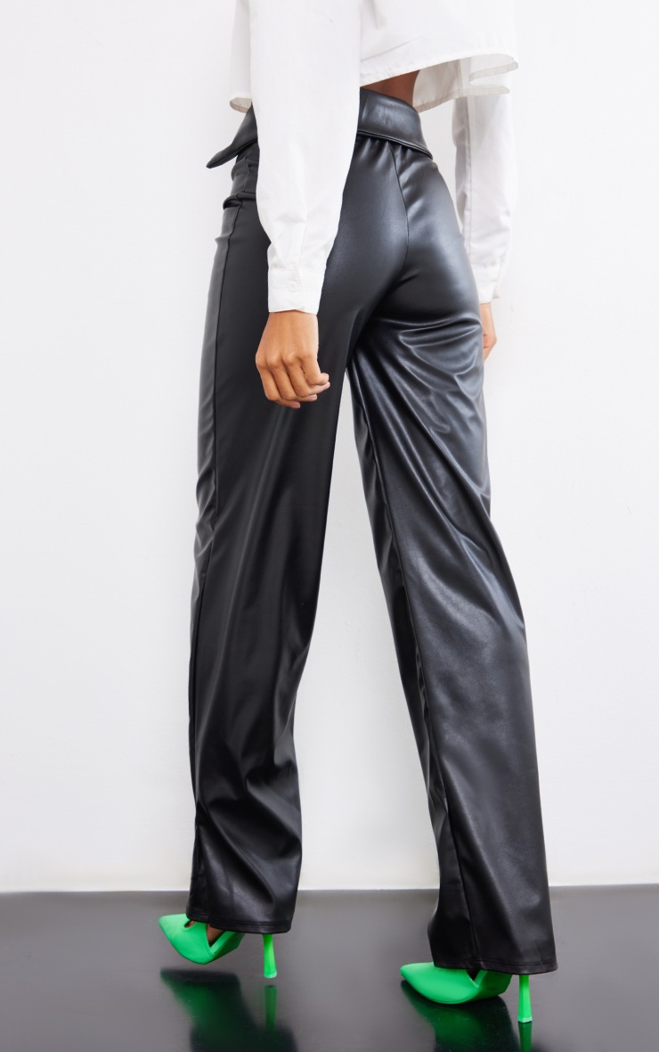 TRAF-Pantalon vintage taille haute avec couture pour femme,surintendant