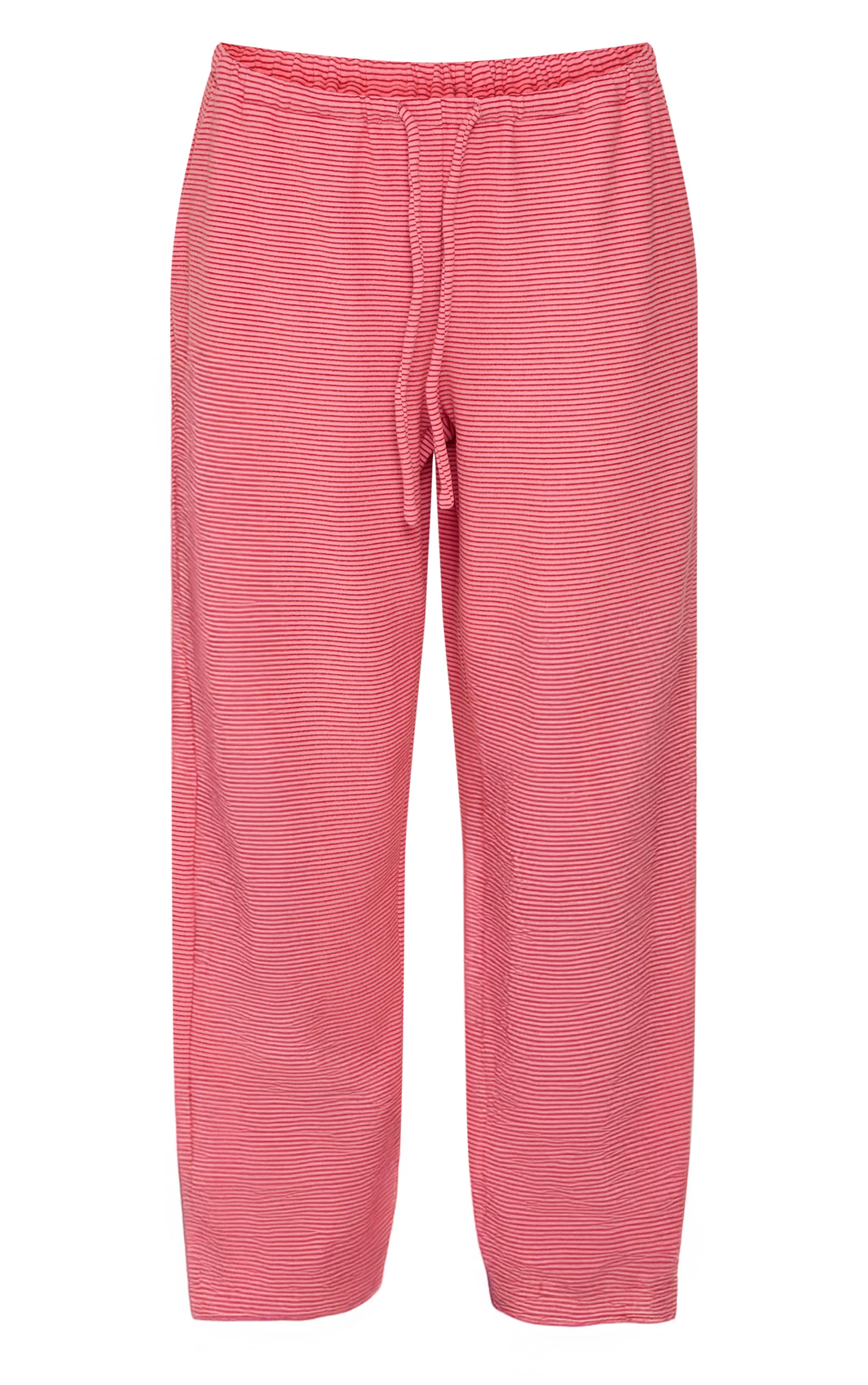Pink Striped Soft Fleece Straight Leg Sweatpants image 5