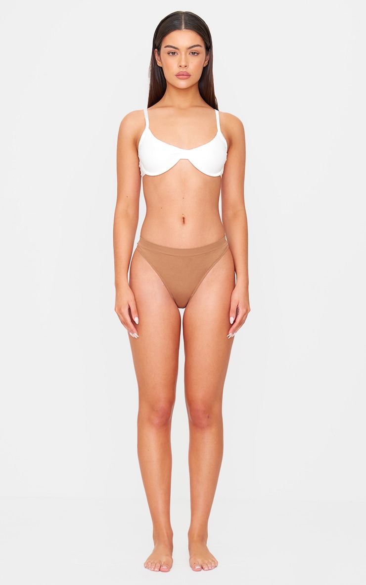Brown Seamless Single Thong image 3