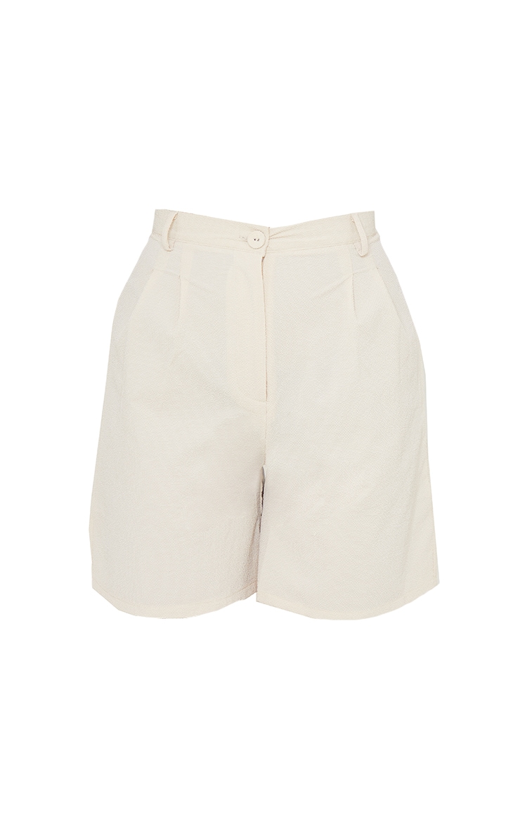 Stone Textured Woven Tailored Shorts image 6