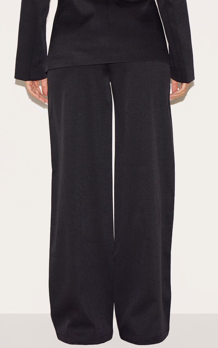 Black Premium Tailored Woven Wide Leg Pants image 3