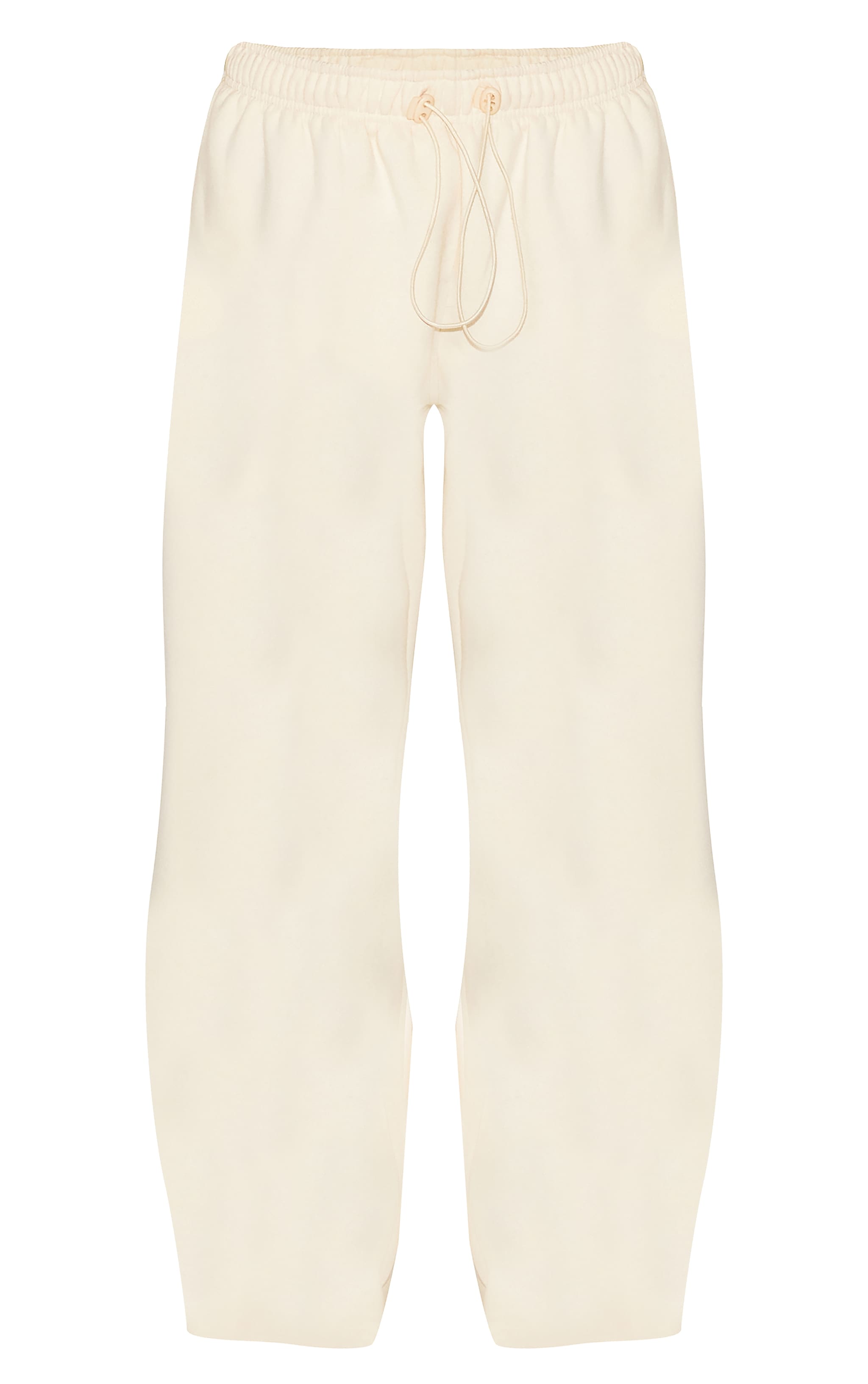 Pantalon de jogging ample crème à ourlet cordon de serrage image 5