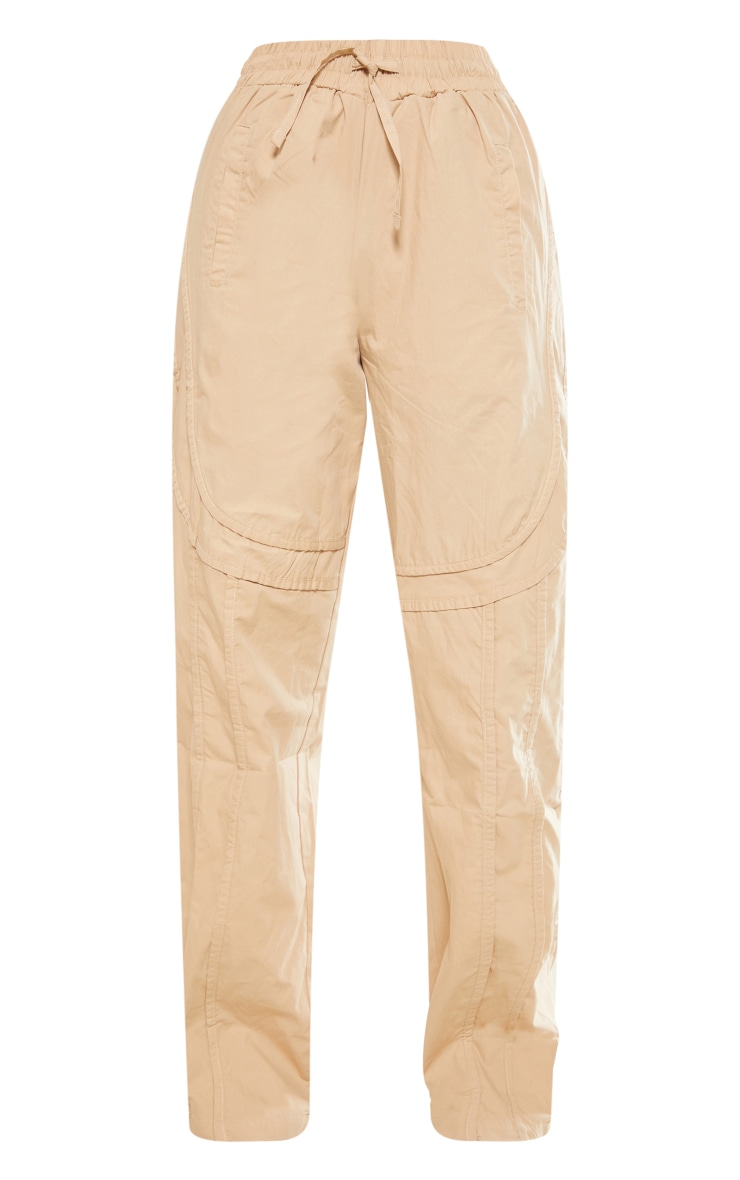 Tall Pantalon cargo droit camel à coutures image 5