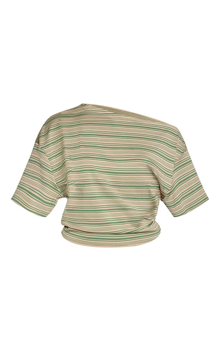 Sage Soft Striped Rib Slouchy Top image 5