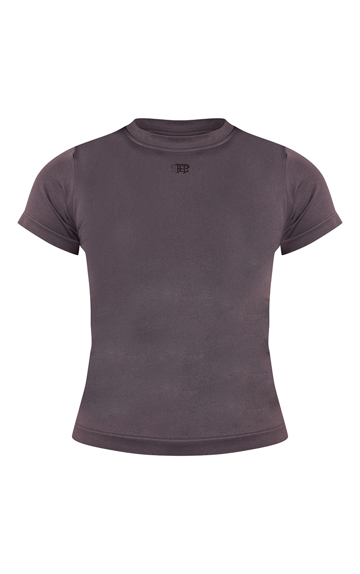 Charcoal Seamless Logo Gym Long Top image 5